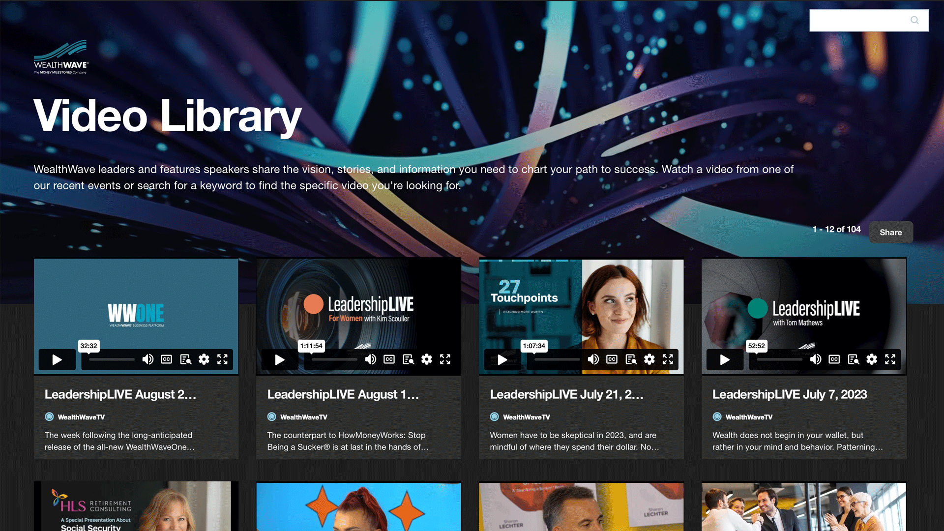 WealthWave's New Video Library